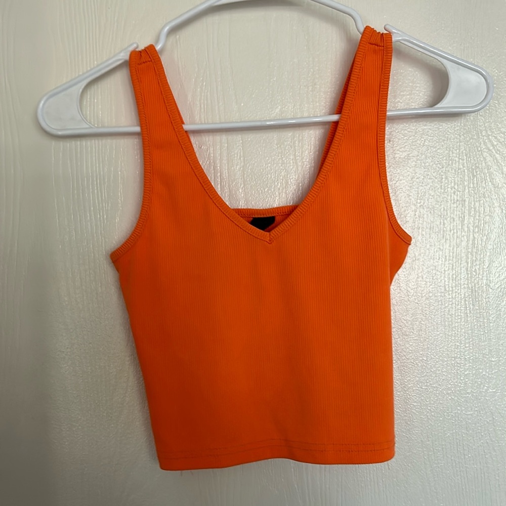 Xs bright orange cropped top from shien